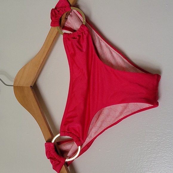 Victoria's secret fucsia gold O-ring cheeky bikini bottom - Picture 7 of 10